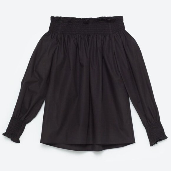 ZARA OFF THE SHOULDER BASIC TOP - Picture 1 of 4